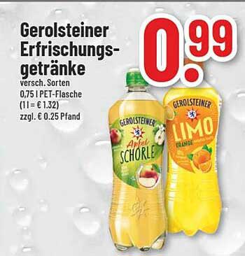 Gerolsteiner Erfrischungsgetränke - Verschiedene Sorten