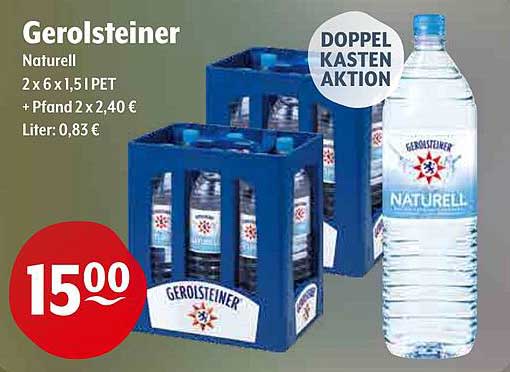 Gerolsteiner Naturell 2 x 6 x 1,5l PET - Doppel Kasten Aktion