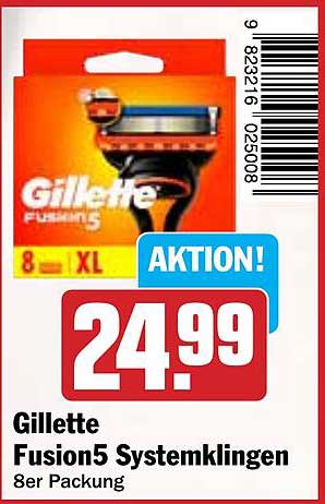 Gillette Fusion5 Systemklingen 8er Packung