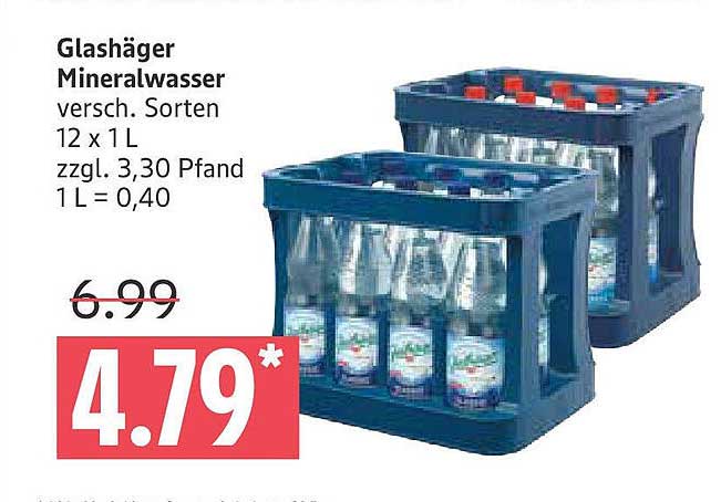 Glashäger Mineralwasser 12 x 1 L - Jetzt im Angebot!