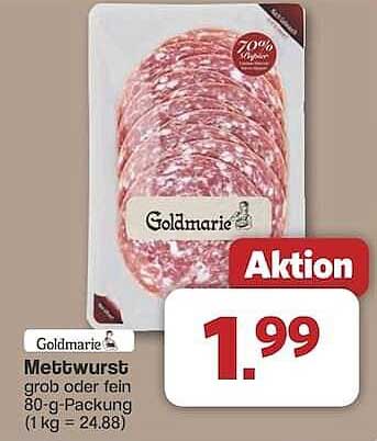 Goldmarie Mettwurst grob oder fein 80-g-Packung