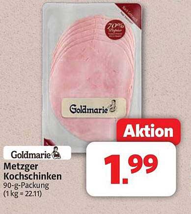 Goldmarie Metzger Kochschinken 90-g-Packung