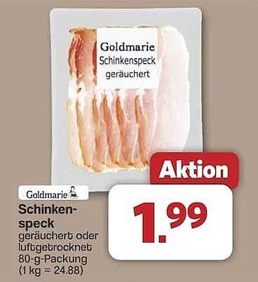 Goldmarie Schinkenspeck geräuchert oder luftgetrocknet 80-g-Packung