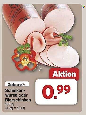 Goldmarie Schinkenwurst oder Bierschinken 100 g