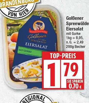 Golßener Spreewälder Eiersalat mit Gurke 200g Becher
