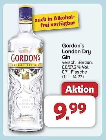 Gordon's London Dry Gin - Aktion