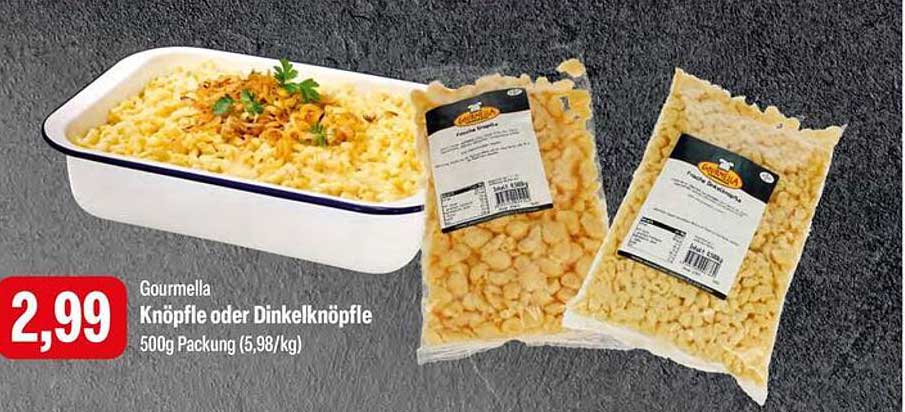 Gourmella Knöpfle oder Dinkelknöpfle 500g Packung