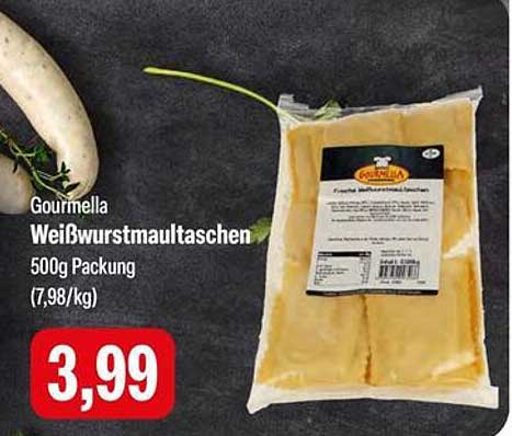 Gourmella Weißwurstmaultaschen 500g Packung