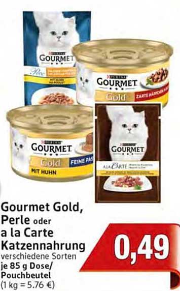 Gourmet Gold, Perle oder a la Carte Katzennahrung