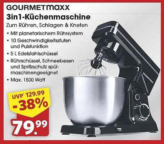 GOURMETMAXX 3in1-Küchenmaschine