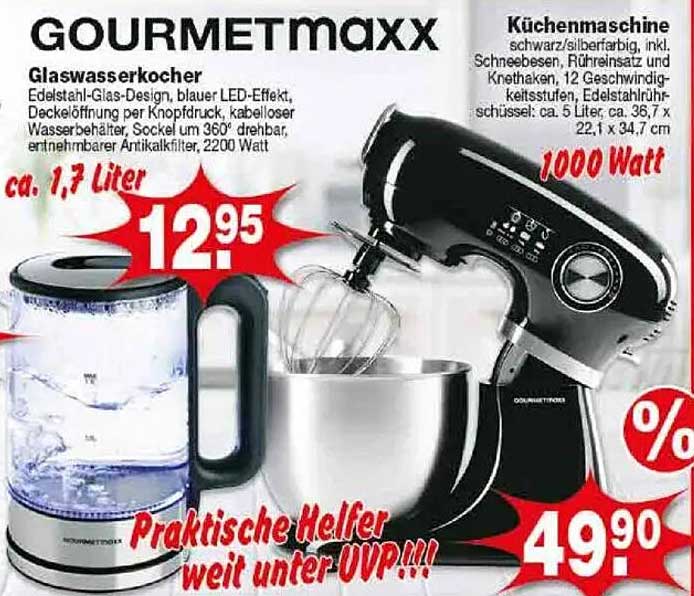 GOURMETmaxx Glaswasserkocher und Küchemaschine