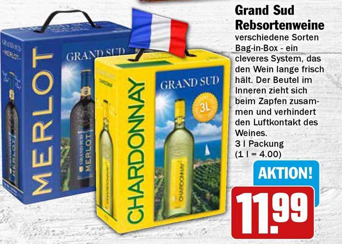 Grand Sud Rebsortenweine – 3L Bag-in-Box