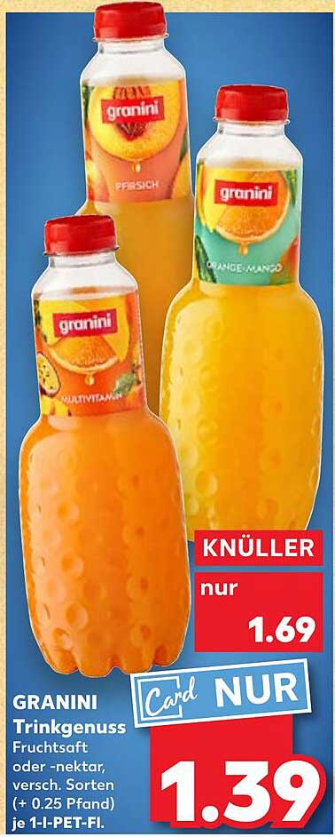 GRANINI Trinkgenuss Fruchtsaft oder -nektar, verschiedene Sorten