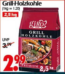 Grill-Holzkohle 2,5 kg von giro