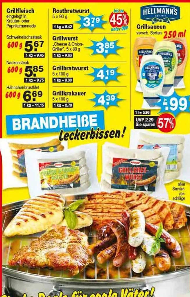 Grillfleisch eingelegt in Kräuter- oder Paprikamarinade
