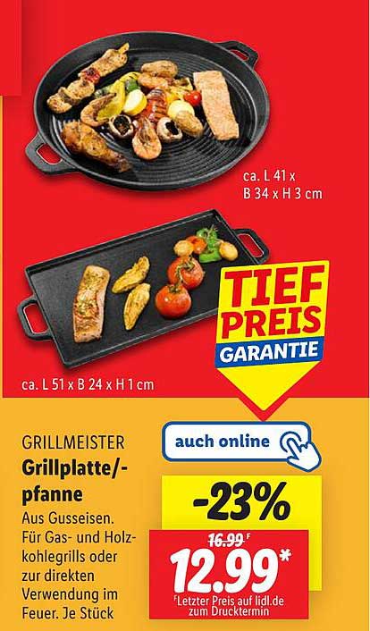 GRILLMEISTER Grillplatte/-pfanne