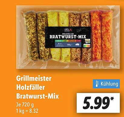 Grillmeister Holzfäller Bratwurst-Mix 720 g
