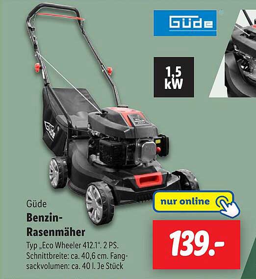 Güde Benzin-Rasenmäher Typ „Eco Wheeler 412.1“