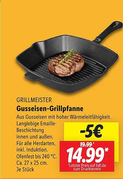 Gusseisen-Grillpfanne von GRILLMEISTER
