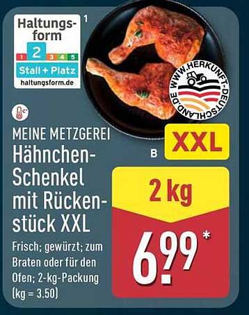 Hähnchen-Schenkel mit Rückenstück XXL, 2 kg