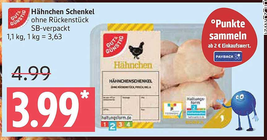 Hähnchen Schenkel ohne Rückenstück SB-verpackt