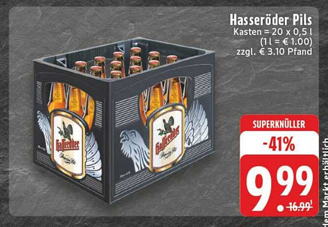 Hasseröder Pils Kasten 20 x 0,5 l