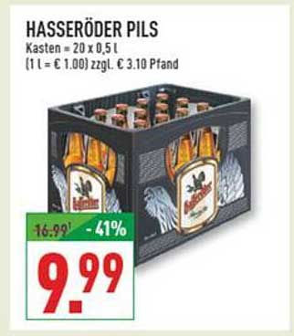 Hasseroeder Pils Kasten (20 x 0,5 l)