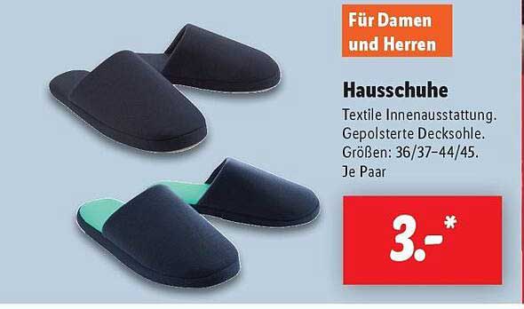 Hausschuhe für Damen und Herren