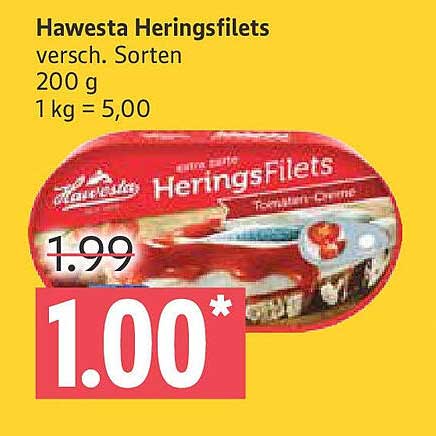 Hawesta Heringsfilets – verschiedenste Sorten 200 g