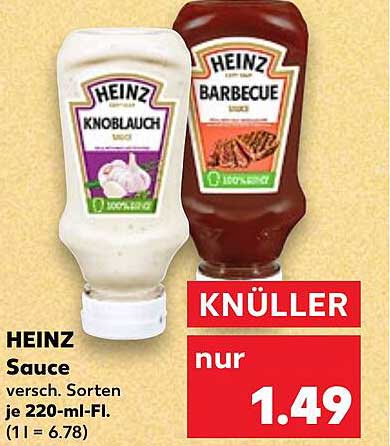 HEINZ Sauce - verschiedene Sorten