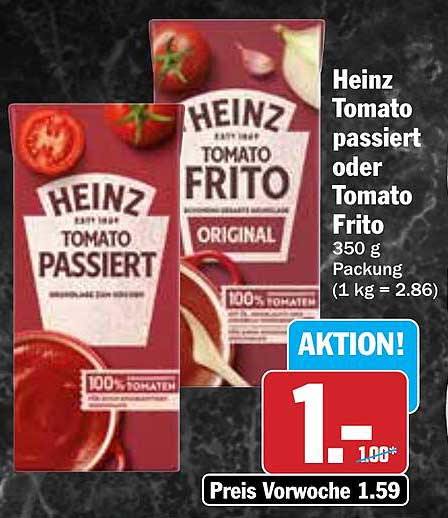 Heinz Tomatopassierte oder Tomato Frito 350 g