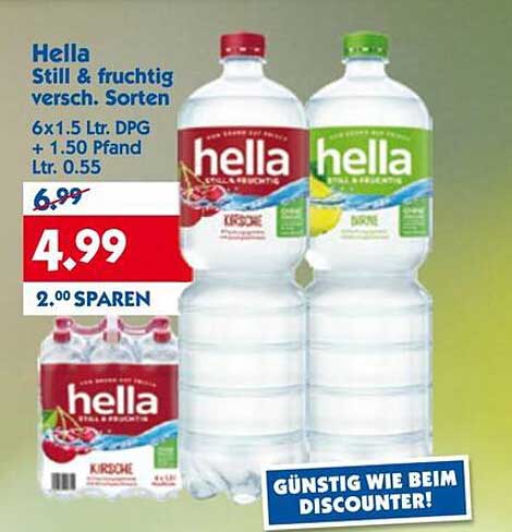 Hella Still & fruchtig 6x1.5 Ltr. DPG - Verschiedene Sorten