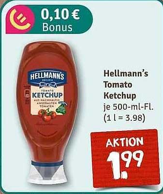 Hellmann's Tomato Ketchup 500 ml - Aktion