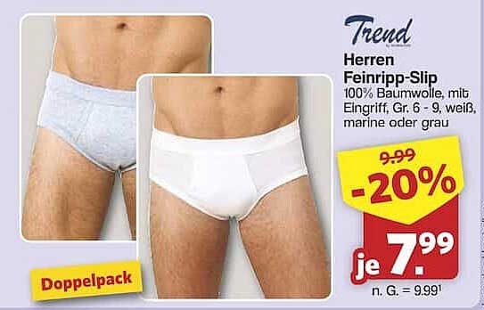 Herren Feinripp-Slip im Doppelpack