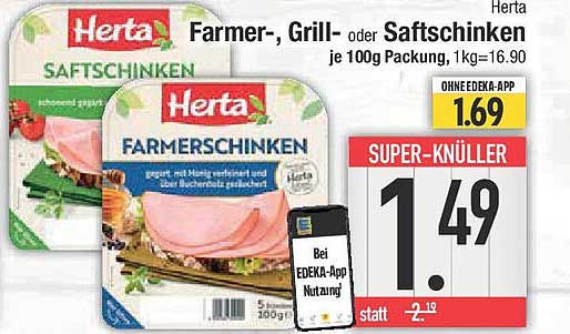 Herta Farmer-, Grill- oder Saftschinken