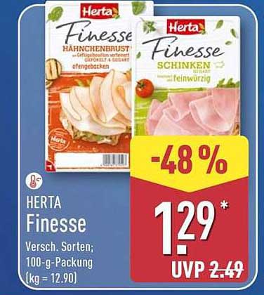 HERTA Finesse – 100-g-Packung in verschiedenen Sorten