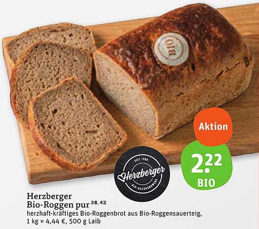 Herzberger Bio-Roggenbrot pur 500 g