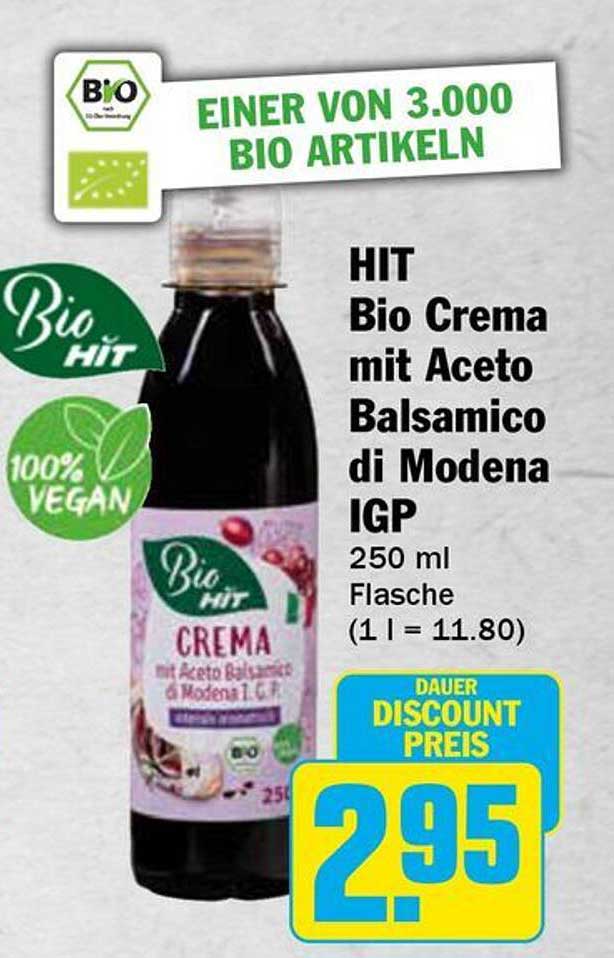 HIT Bio Crema mit Aceto Balsamico di Modena IGP 250 ml