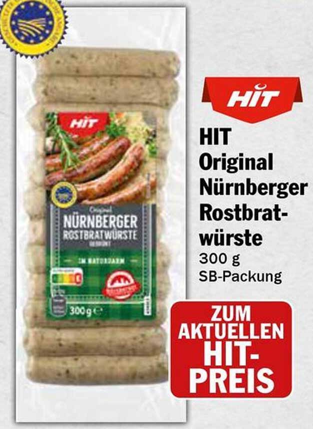 HIT Original Nürnberger Rostbratwürste 300 g SB-Packung