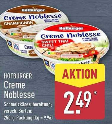 Hofburger Creme Noblesse - Schmelzkäsezubereitung