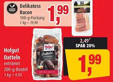 Hofgut Datteln 200 g-Beutel für nur 1,99 €