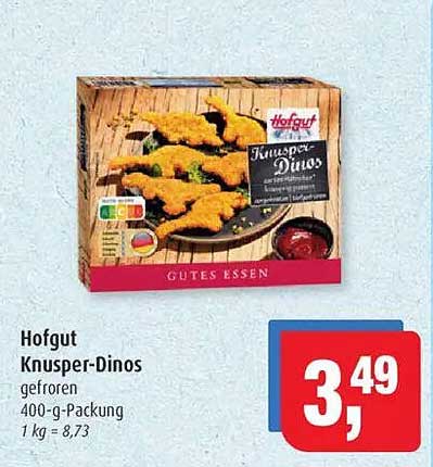 Hofgut Knusper-Dinos gefroren 400-g-Packung