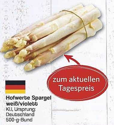 Hofwerte Spargel weiß/violett 500-g-Bund