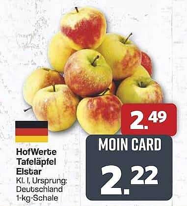 HofWerte Tafeläpfel Elstar 1-kg-Schale