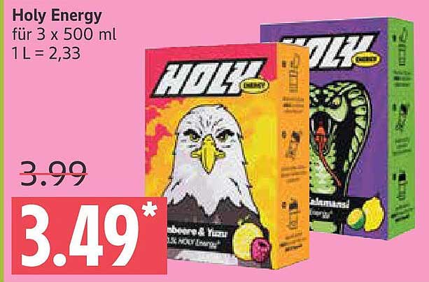 Holy Energy für 3 x 500 ml