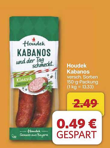 Houdek Kabanos 150 g - Genuss aus Bayern