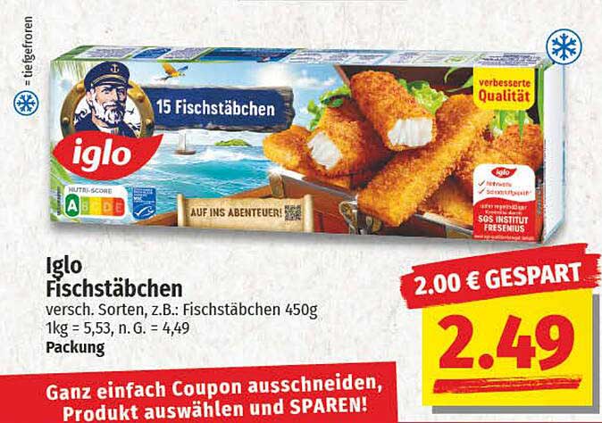 Iglo Fischstäbchen 450g