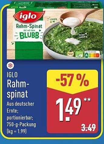 IGLO Rahmspinat 750-g-Packung