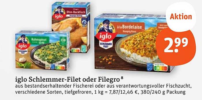 iglo Schlemmer-Filet oder Filegro