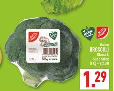 Italien Broccoli Klasse I, 500 g Stück